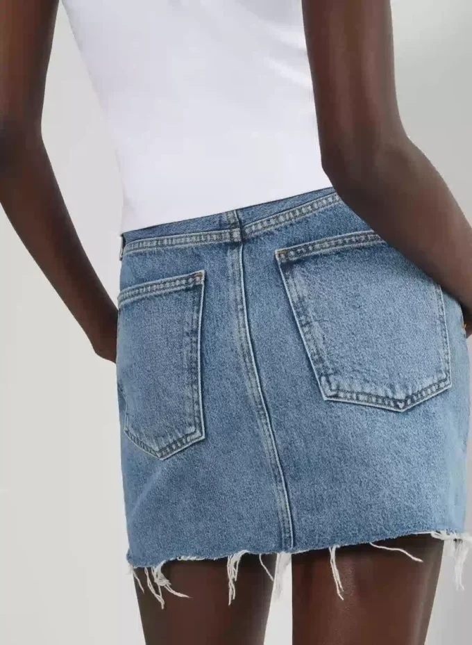AGOLDE Minifalda con cintura en V