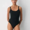 Body de cuello redondo con ribete HomeStretch™ Body de cuello redondo con ribete HomeStretch™