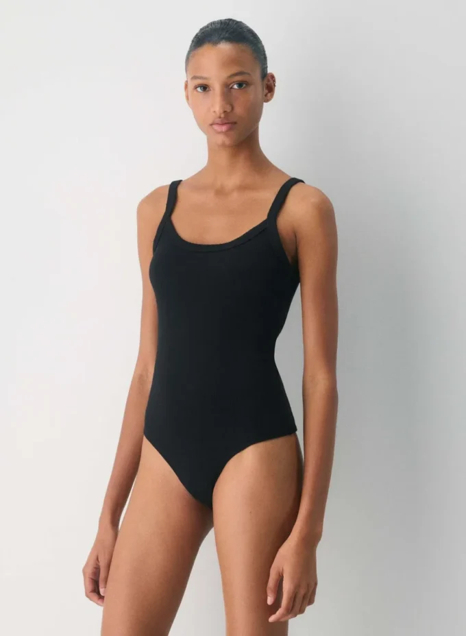 Body de cuello redondo con ribete HomeStretch™ Body de cuello redondo con ribete HomeStretch™