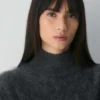 Brushed Cashmere Cuello alto holgado