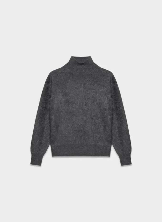 Brushed Cashmere Cuello alto holgado