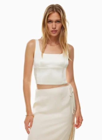 Bustier de satén brillante