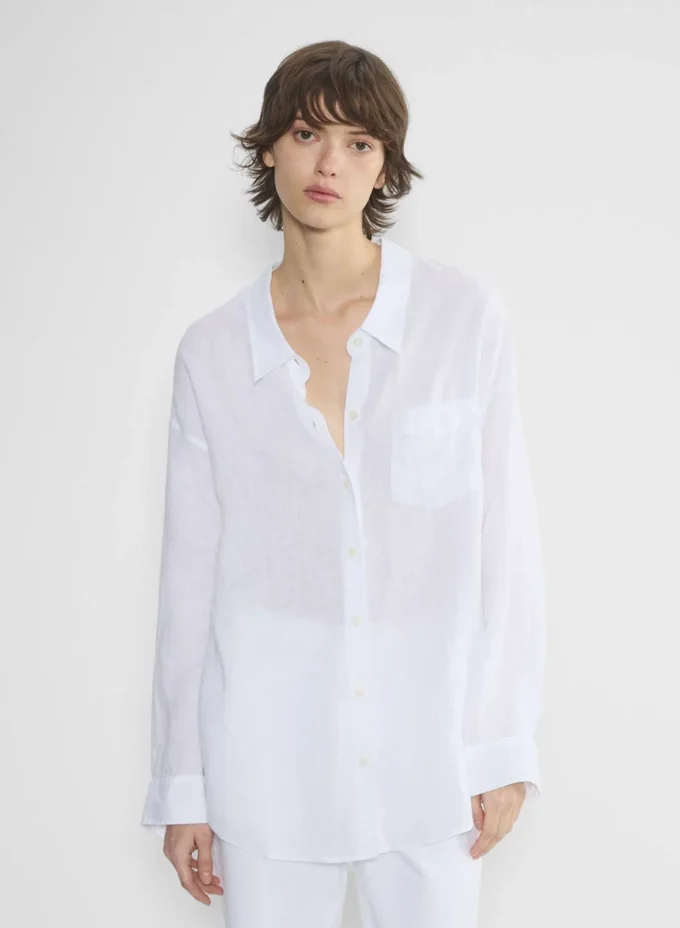 Camisa de lino relajada