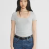 Camiseta de cuello cuadrado HomeStretch™ Rib Camiseta de cuello cuadrado HomeStretch™ Rib