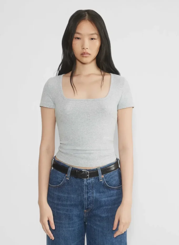 Camiseta de cuello cuadrado HomeStretch™ Rib Camiseta de cuello cuadrado HomeStretch™ Rib