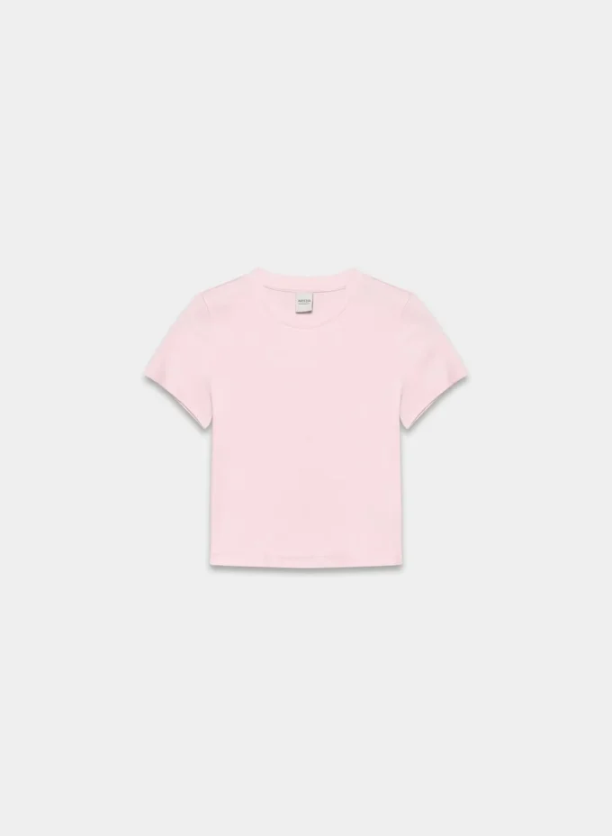 Camiseta de cuello redondo con cintura elástica HomeStretch™ Camiseta de cuello redondo con cintura elástica HomeStretch™