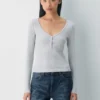Camiseta de manga larga con cuello henley HomeStretch™ Rib Camiseta de manga larga con cuello henley HomeStretch™ Rib