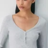 Camiseta de manga larga con cuello henley HomeStretch™ Rib Camiseta de manga larga con cuello henley HomeStretch™ Rib