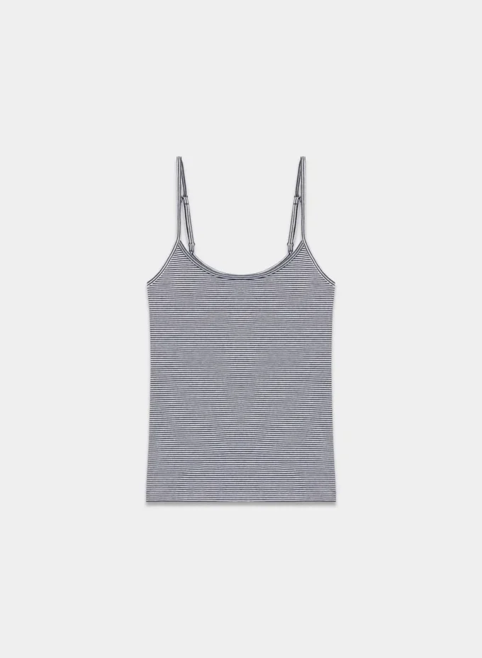 camiseta de tirantes con cuello redondo y canalé HomeStretch™ camiseta de tirantes con cuello redondo y canalé HomeStretch™
