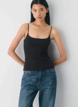 Camiseta sin mangas con cuello cuadrado Original Contour