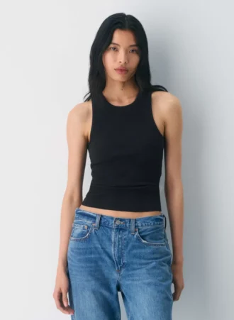 Camiseta sin mangas con cuello redondo HomeStretch™ Rib
