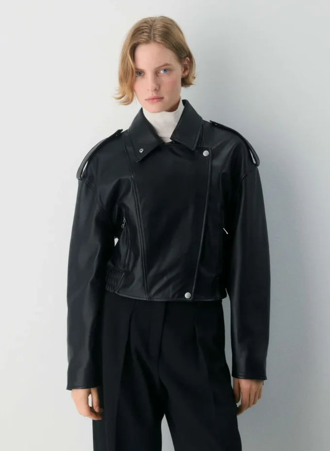 Chaqueta motera de cuero Dakota Chaqueta motera de cuero Dakota