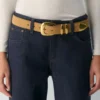 Cinturón ancho de ante y latón macizo legendario Cinturón ancho de ante y latón macizo legendario