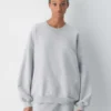 cómodo tejido de felpa. Nueva sudadera Mega Crew cómodo tejido de felpa. Nueva sudadera Mega Crew