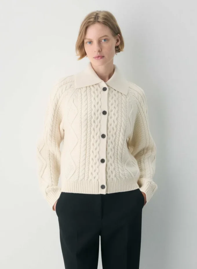 Cárdigan con cuello de lana merino Heritage Knit Cárdigan con cuello de lana merino Heritage Knit