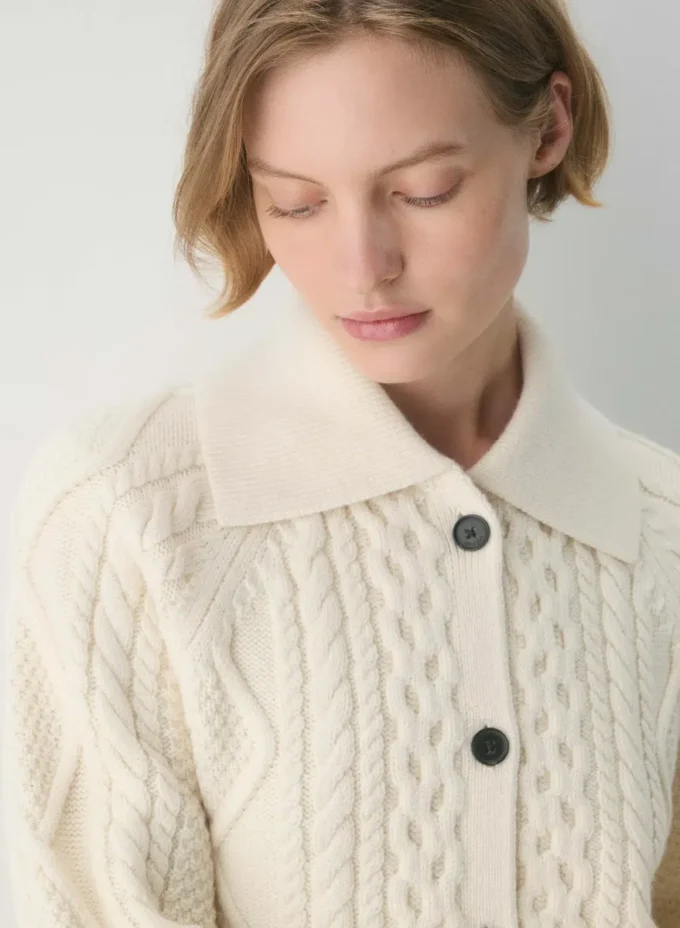 Cárdigan con cuello de lana merino Heritage Knit Cárdigan con cuello de lana merino Heritage Knit