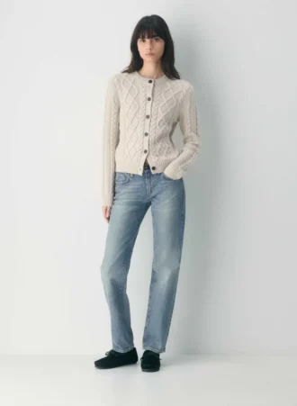 Cárdigan Heritage Knit Merino Wool Crew HiHip