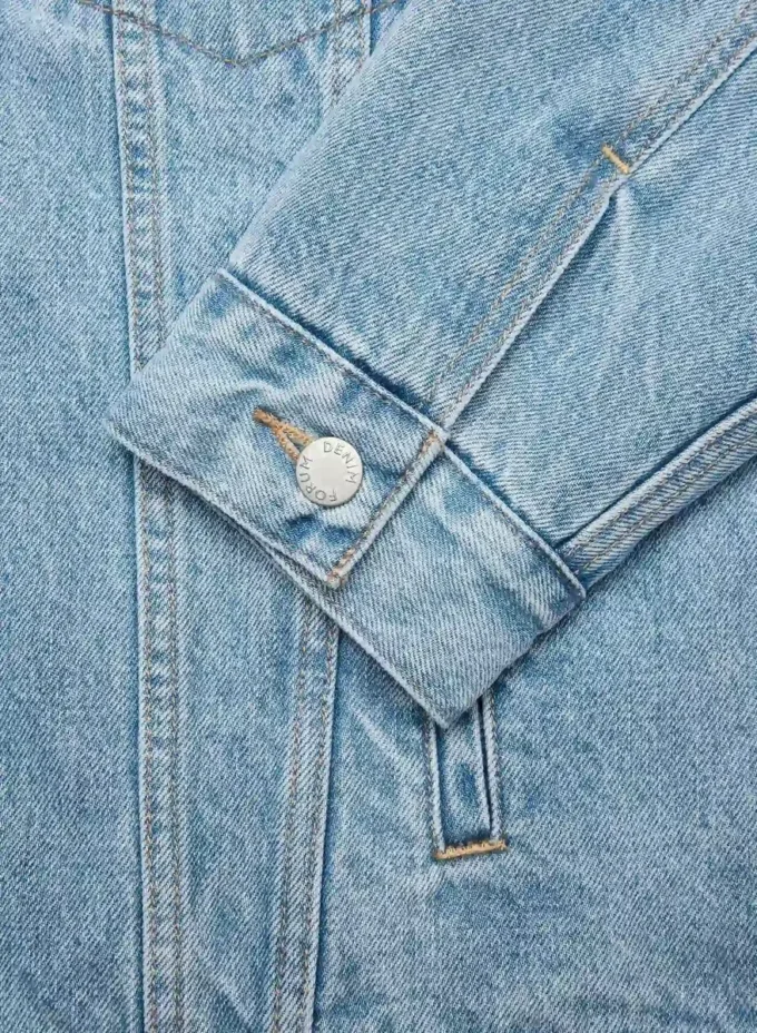 Denim Forum Chaqueta vaquera vintage de sherpa de los 90