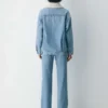Denim Forum Chaqueta vaquera vintage de sherpa de los 90