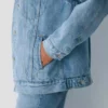 Denim Forum Chaqueta vaquera vintage de sherpa de los 90