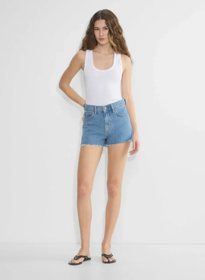 Denim Forum Jodie Mini shorts vaqueros de talle alto Denim Forum Jodie Mini shorts vaqueros de talle alto