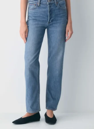 Denim Forum Los vaqueros rectos de talle alto Arlo