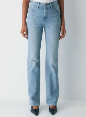 Denim Forum Los vaqueros slim bootcut de talle alto Nina de los años 90