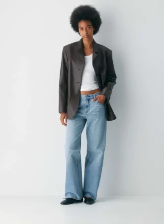 Denim Forum The Farrah Vaqueros anchos de talle bajo