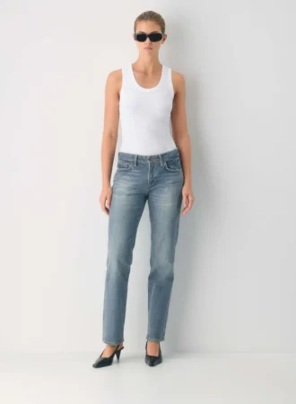 Denim Forum Tilda Vaqueros rectos de talle bajo y corte curvo