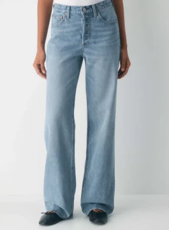 Denim Forum Vaqueros anchos de talle medio vintage de los 90