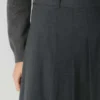 Falda micro plisada de oliva
