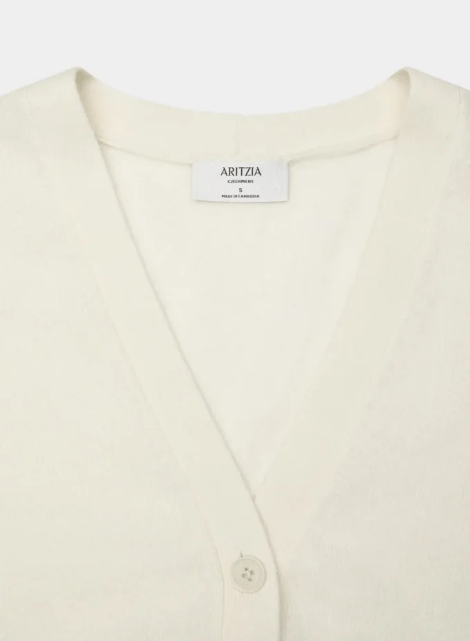 Feather Cashmere Cárdigan holgado con cuello en V Feather Cashmere Cárdigan holgado con cuello en V