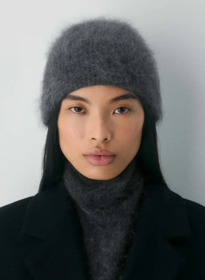 Gorro con puños de cachemira cepillada Gorro con puños de cachemira cepillada