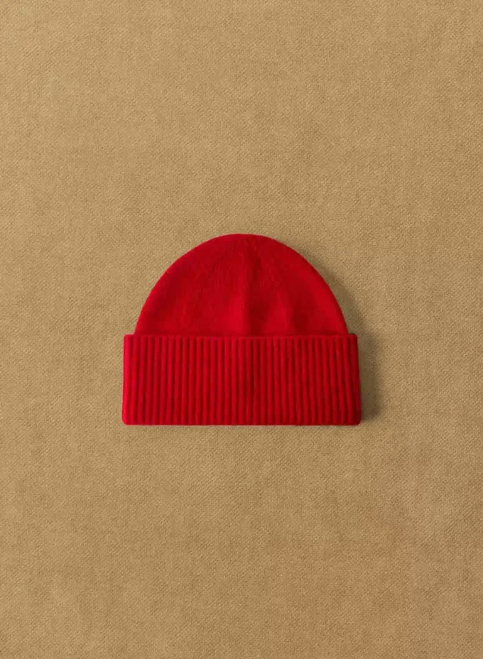 Gorro de cachemira con vuelta