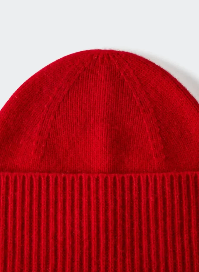 Gorro de cachemira con vuelta