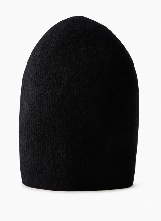 Gorro holgado de punto acanalado de cachemira