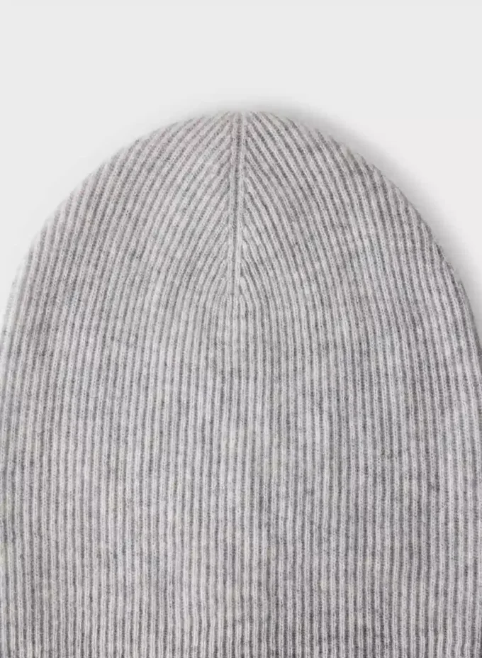 Gorro holgado de punto acanalado de cachemira