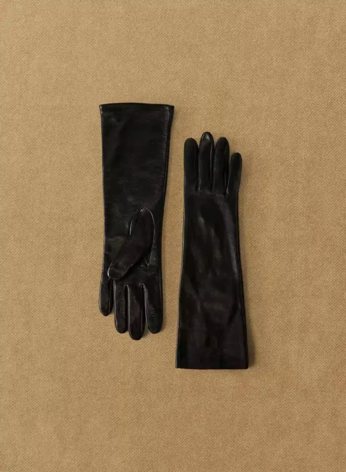 Guantes largos de cuero