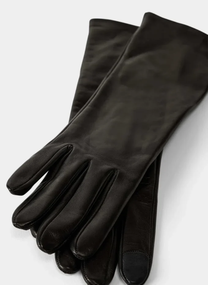 Guantes largos de cuero