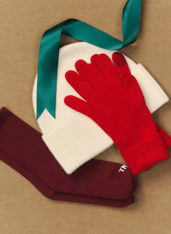 Guantes técnicos con puños de cachemira Guantes técnicos con puños de cachemira