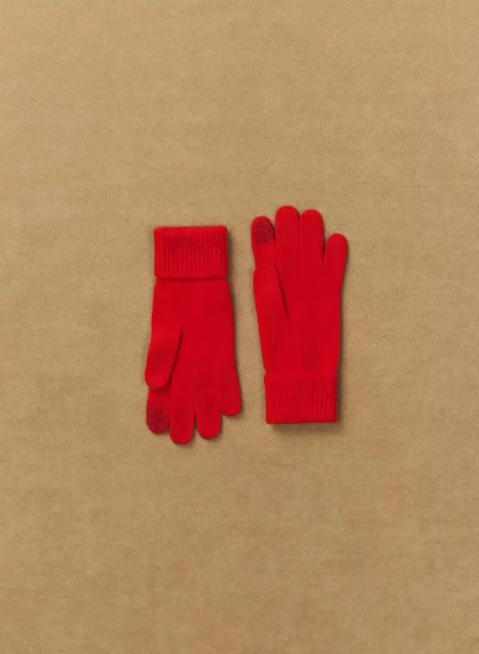 Guantes técnicos con puños de cachemira Guantes técnicos con puños de cachemira