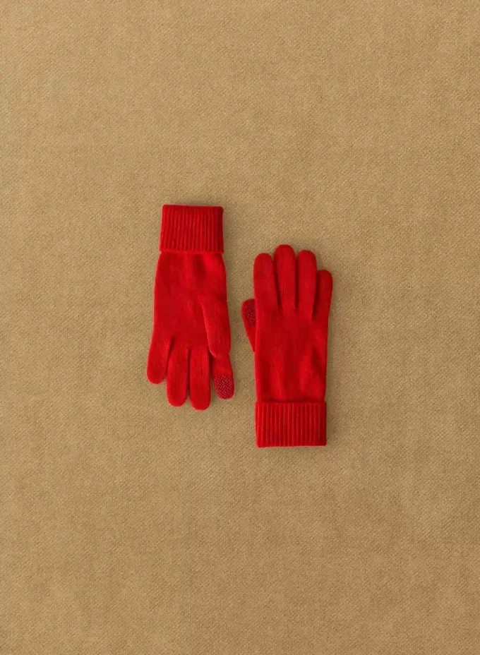 Guantes técnicos con puños de cachemira Guantes técnicos con puños de cachemira