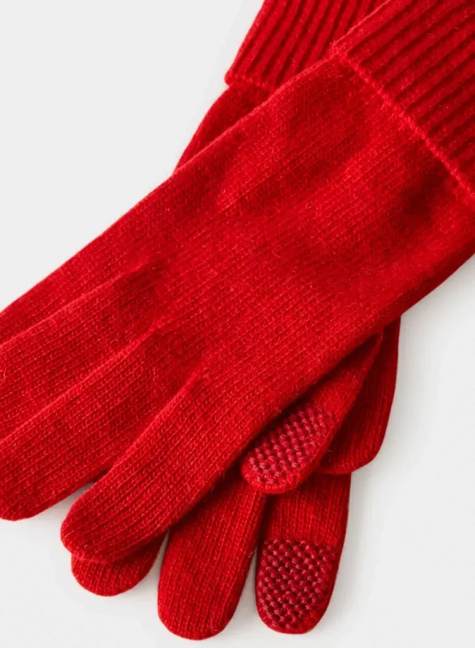 Guantes técnicos con puños de cachemira Guantes técnicos con puños de cachemira