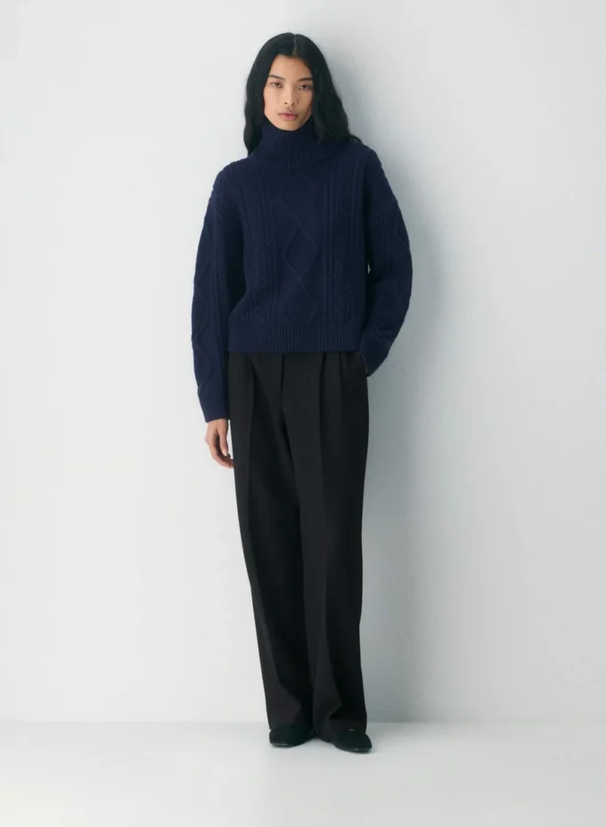 Jersey de cuello alto Heritage Knit Merino Wool Hi-hip