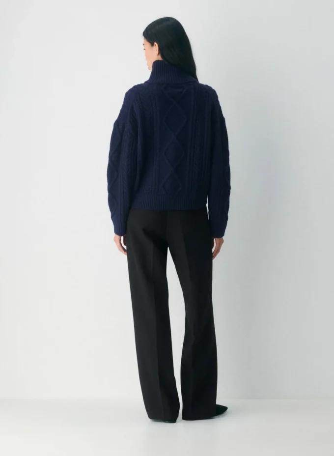 Jersey de cuello alto Heritage Knit Merino Wool Hi-hip