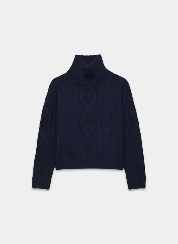 Jersey de cuello alto Heritage Knit Merino Wool Hi-hip