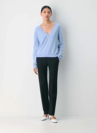 Jersey de cuello en V Bare Cashmere