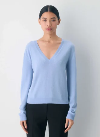 Jersey de cuello en V Bare Cashmere