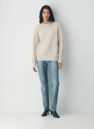 Jersey de cuello redondo de lana merino Heritage Knit