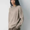 Jersey de cuello redondo de lana merino Heritage Knit